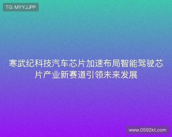 寒武纪科技汽车芯片加速布局智能驾驶芯片产业新赛道引领未来发展 寒武纪科技汽车芯片加速布局智能驾驶芯片产业新赛道引领未来发展